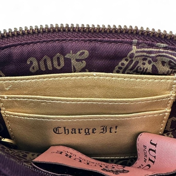 Juicy Couture Vintage Velour Mini Bag with Charms Purple/Pink Y2K Rare - Picture 4 of 8